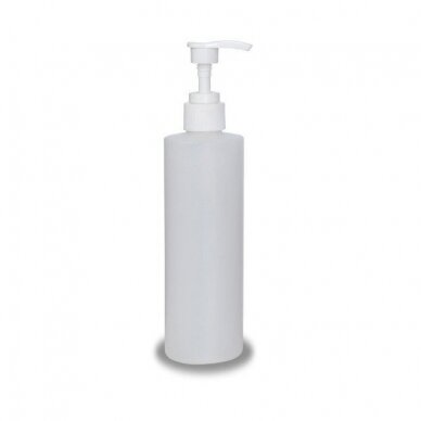 Plastikinis permatomas buteliukas su dozatoriumi, 250 ml Plastikinis permatomas buteliukas su dozatoriumi, 250 ml