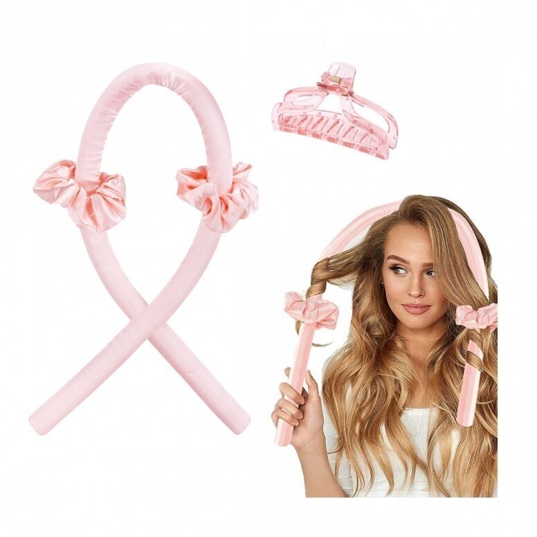 Plaukų garbanojimo suktukas-volelis, BABY PINK Plaukų garbanojimo suktukas-volelis, BABY PINK