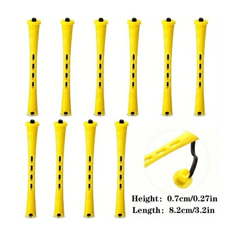 Plaukų suktukai cheminiam plaukų garbanojimui 7 mm (10x) Plaukų suktukai cheminiam plaukų garbanojimui 7 mm (10x)