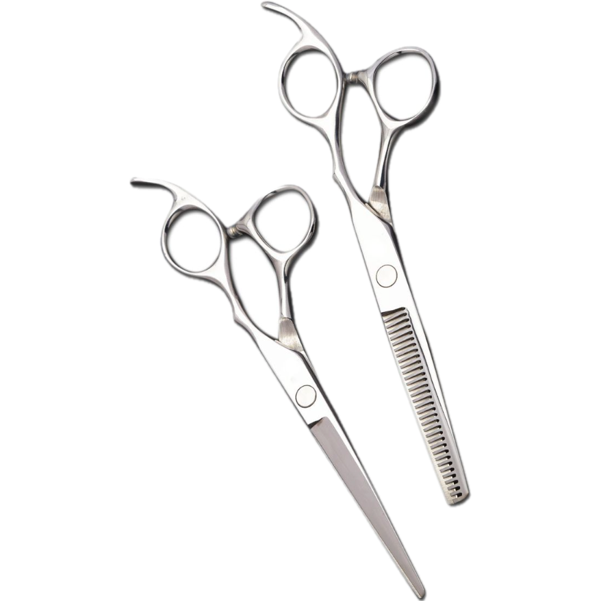 Plaukų kirpimo ir filiravimo žirklės su fiksuotu piršto žiedu ERGONOMIC 5.5, kairiarankiams Plaukų kirpimo ir filiravimo žirklės su fiksuotu piršto žiedu ERGONOMIC 5.5, kairiarankiams