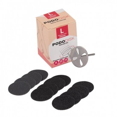 PODO diskas 25mm + keičiami vienkartiniai lapeliai ( 50 vnt.) PODO diskas 25mm + keičiami vienkartiniai lapeliai ( 50 vnt.)