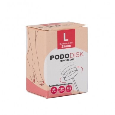PODO diskas 25mm + keičiami vienkartiniai lapeliai ( 50 vnt.) 4 PODO diskas 25mm + keičiami vienkartiniai lapeliai ( 50 vnt.) 4