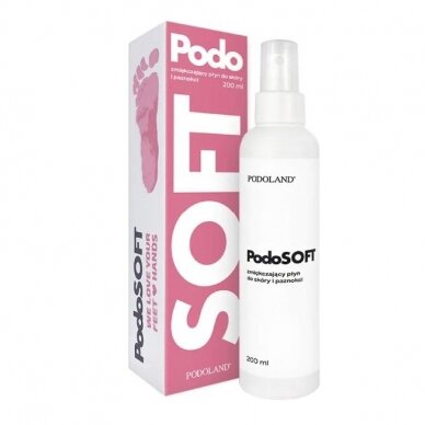PODOLAND odos ir nagų minkštinimo skystis PODOSOFT 200 ml PODOLAND odos ir nagų minkštinimo skystis PODOSOFT 200 ml