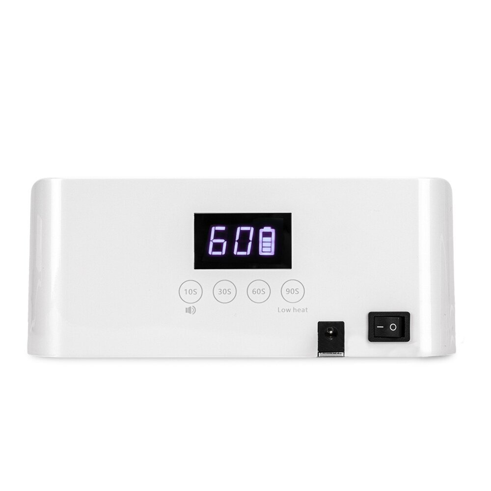 Profesionali UV/LED nagų lempa manikiūrui ir pedikiūrui V10, baltos spalvos (belaidė) 8 Profesionali UV/LED nagų lempa manikiūrui ir pedikiūrui V10, baltos spalvos (belaidė) 8
