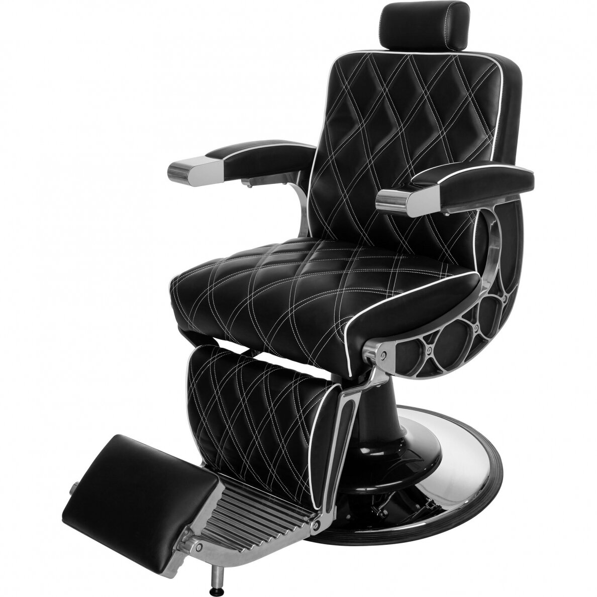 Profesionali barberio kėdė kirpykloms bei grožio salonams GLADIATOR, juodos spalvos 4
