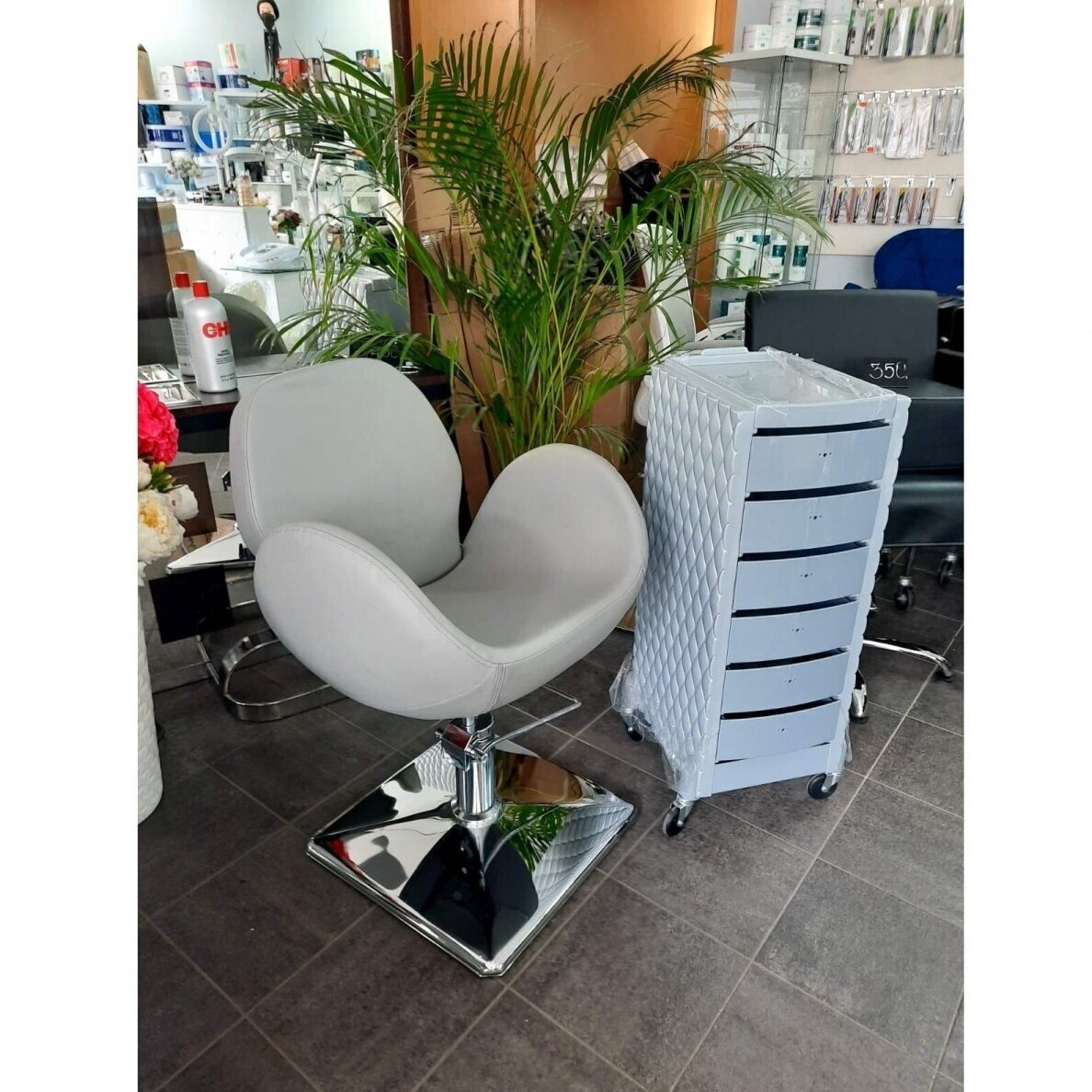 Profesionali barberio kėdė kirpykloms ir grožio salonams ALTO BH-6952, pilkos spalvos 5 Profesionali barberio kėdė kirpykloms ir grožio salonams ALTO BH-6952, pilkos spalvos 5
