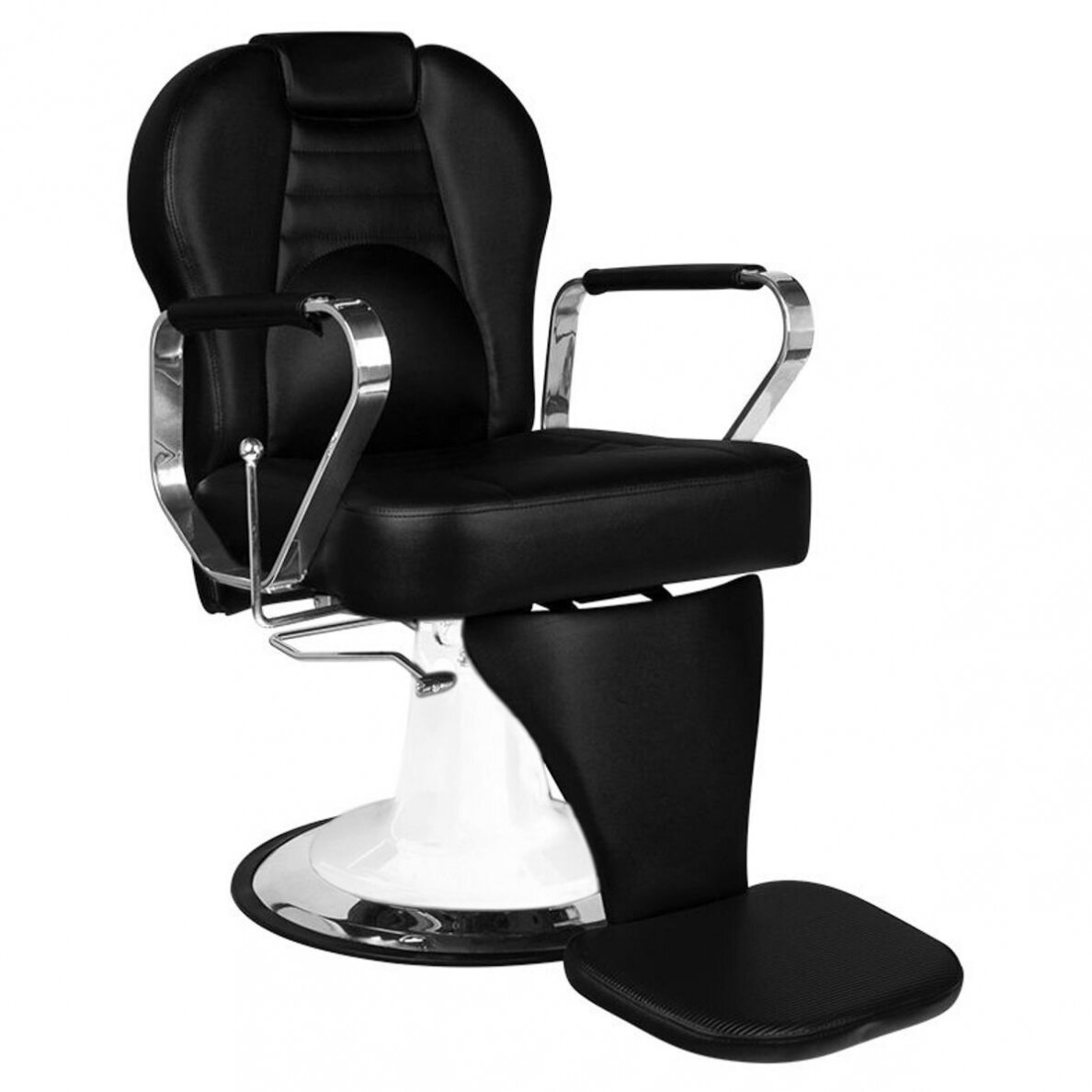 Profesionali barberio kėdė kirpykloms ir grožio salonams GABBIANO TIZIANO, juodai baltos spalvos Profesionali barberio kėdė kirpykloms ir grožio salonams GABBIANO TIZIANO, juodai baltos spalvos