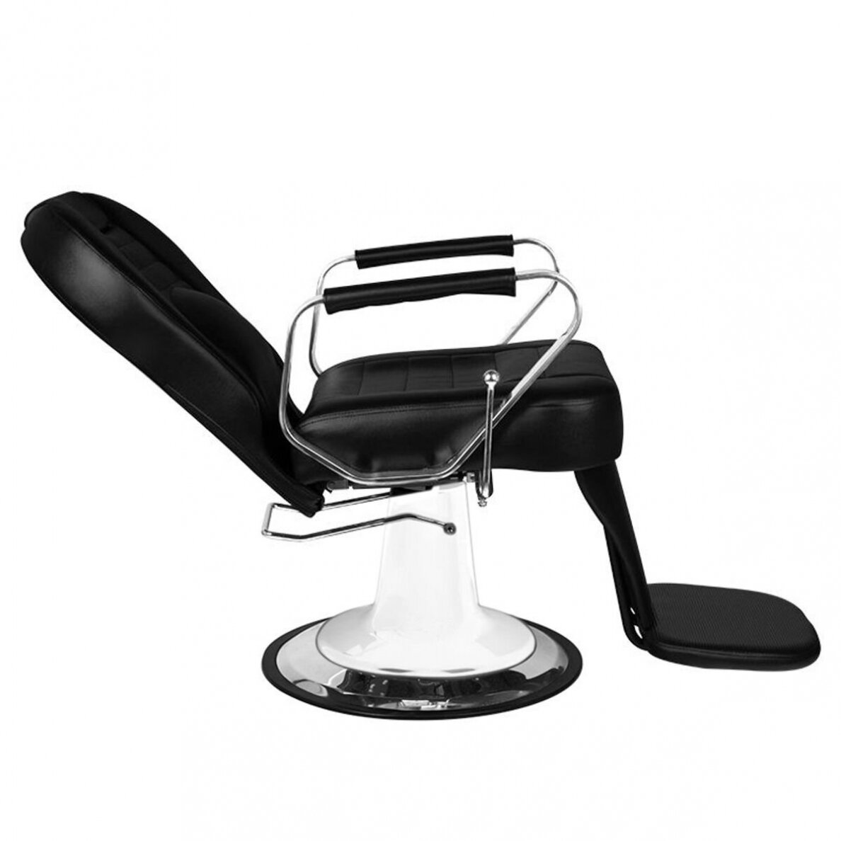Profesionali barberio kėdė kirpykloms ir grožio salonams GABBIANO TIZIANO, juodai baltos spalvos 2 Profesionali barberio kėdė kirpykloms ir grožio salonams GABBIANO TIZIANO, juodai baltos spalvos 2