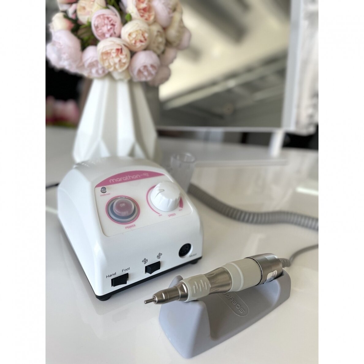 Profesionali elektrinė freza manikiūro ir pedikiūro darbams MARATHON N2 + SH300S (30.000 apsukos) 9 Profesionali elektrinė freza manikiūro ir pedikiūro darbams MARATHON N2 + SH300S (30.000 apsukos) 9