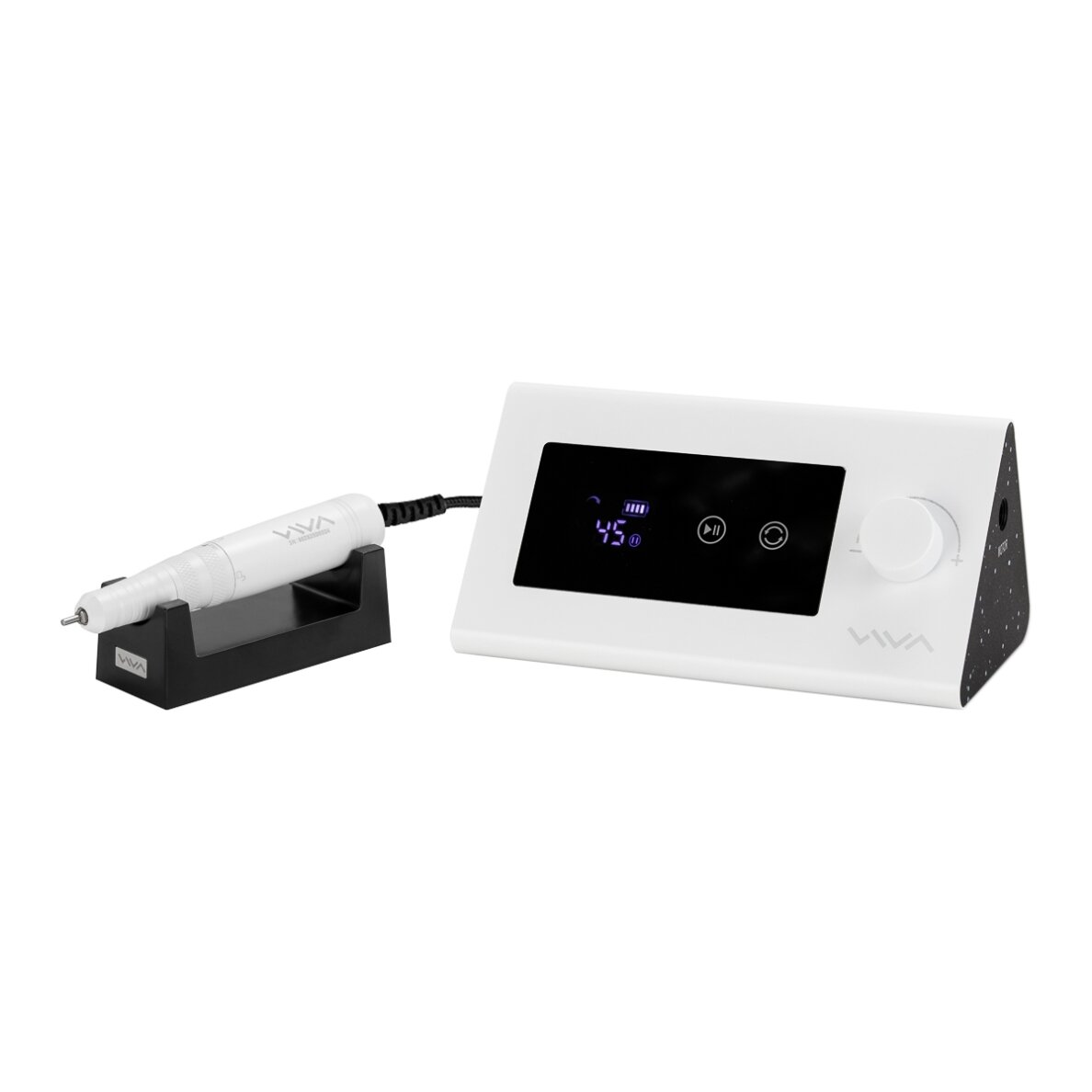 Profesionali elektrinė nagų freza manikiūro darbams VIVA 602 S, baltos spalvos Profesionali elektrinė nagų freza manikiūro darbams VIVA 602 S, baltos spalvos