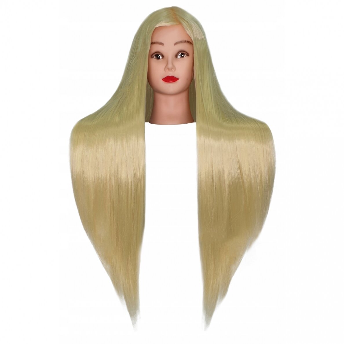Profesionali galva mokymams IZA BLOND 60cm, terminiai plaukai 1 Profesionali galva mokymams IZA BLOND 60cm, terminiai plaukai 1