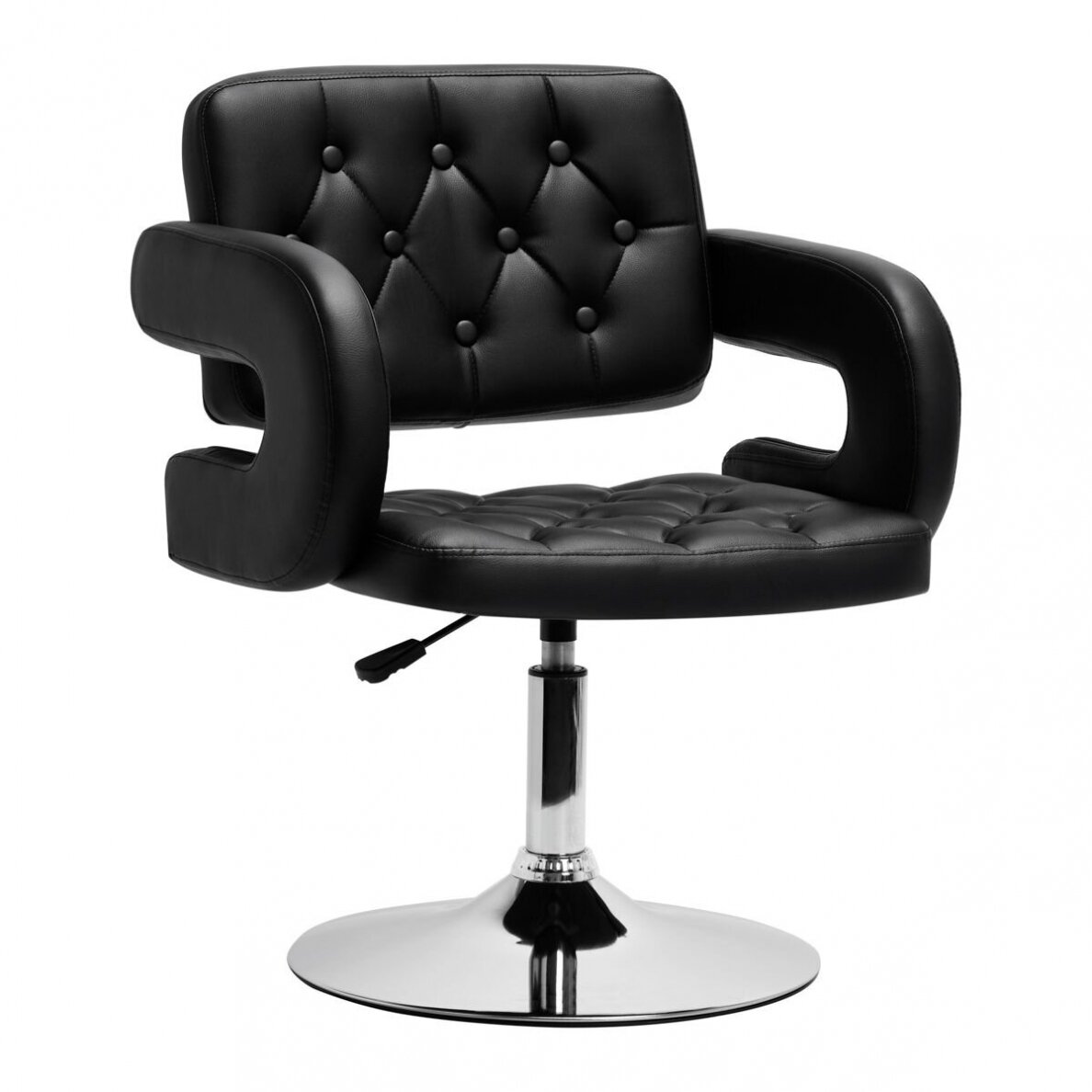 HAIR SYSTEM profesionali grožio salonų meistro kėdė QS-B1801, juodos spalvos HAIR SYSTEM profesionali grožio salonų meistro kėdė QS-B1801, juodos spalvos