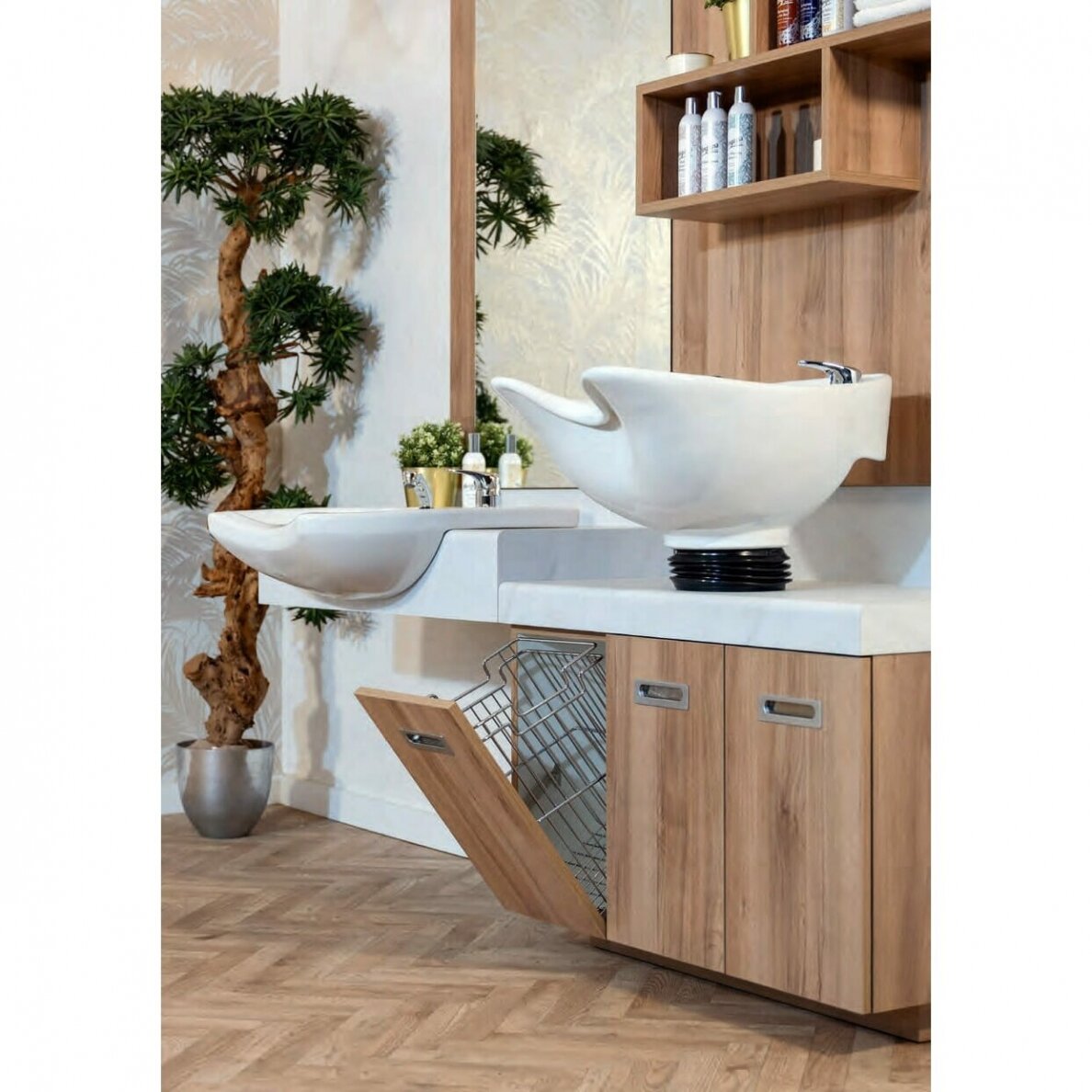 Profesionali kirpėjų ir barberių galvos plovimo konsolė REM UK PENDLE EASE WASH 4 Profesionali kirpėjų ir barberių galvos plovimo konsolė REM UK PENDLE EASE WASH 4