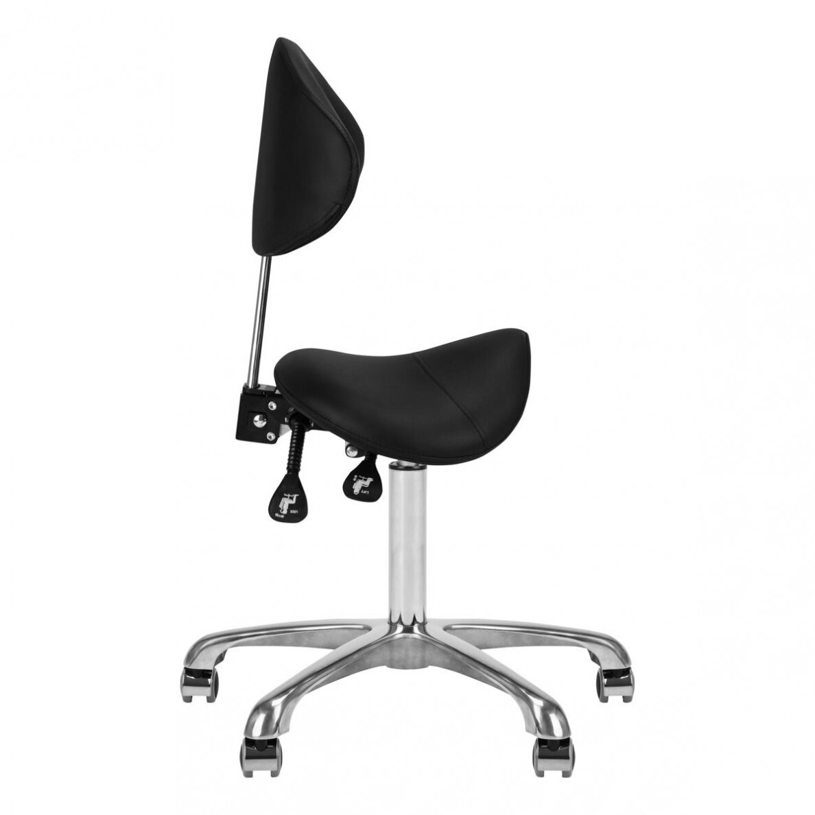 GIOVANNI CLASSIC 1004 profesionali meistro kėdė-balnas kosmetologams, juodos spalvos 8 GIOVANNI CLASSIC 1004 profesionali meistro kėdė-balnas kosmetologams, juodos spalvos 8