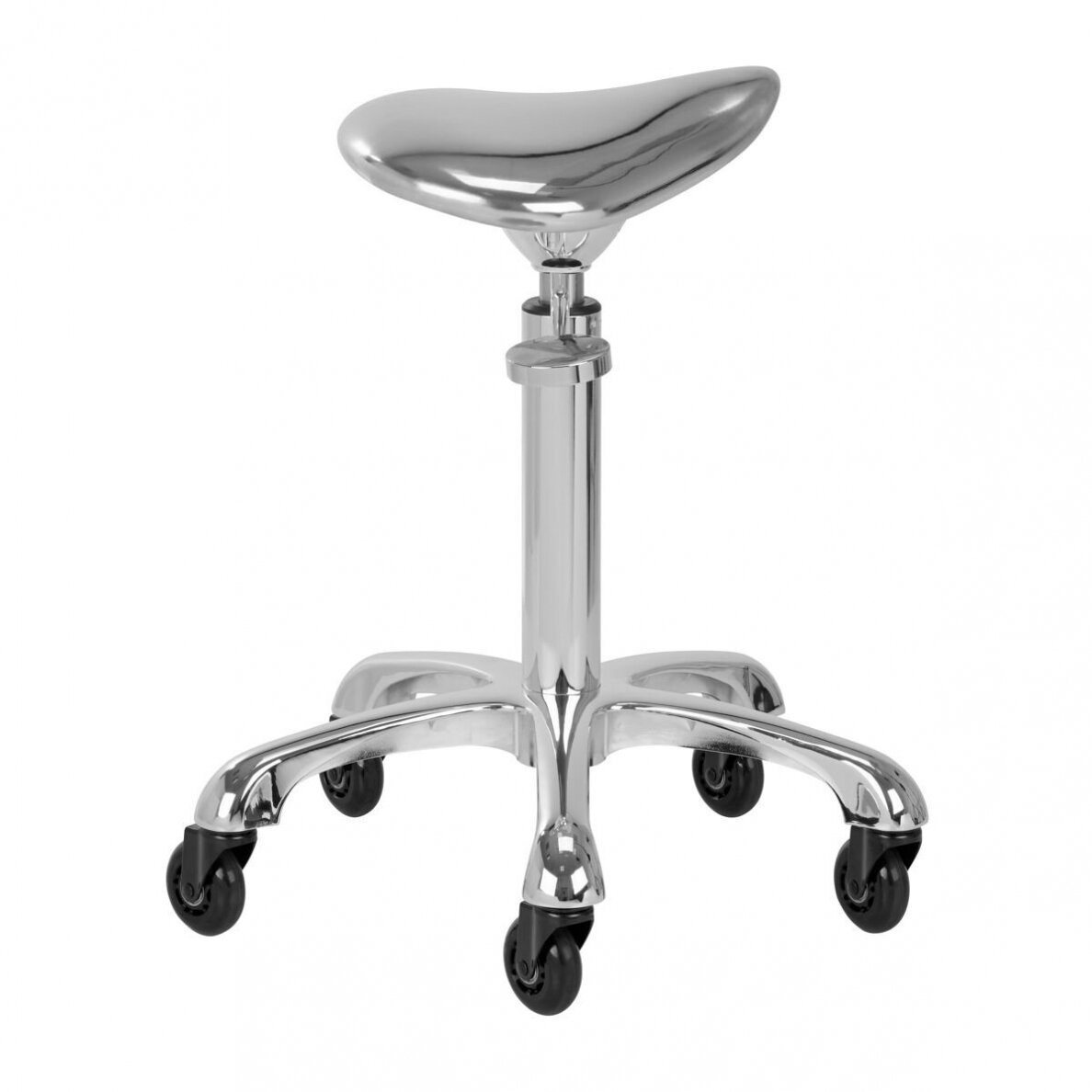 Profesionali meistro kėdutė kosmetologams bei grožio salonams FINE SILVER ROLL SPEED, chromo spalvos 1 Profesionali meistro kėdutė kosmetologams bei grožio salonams FINE SILVER ROLL SPEED, chromo spalvos 1