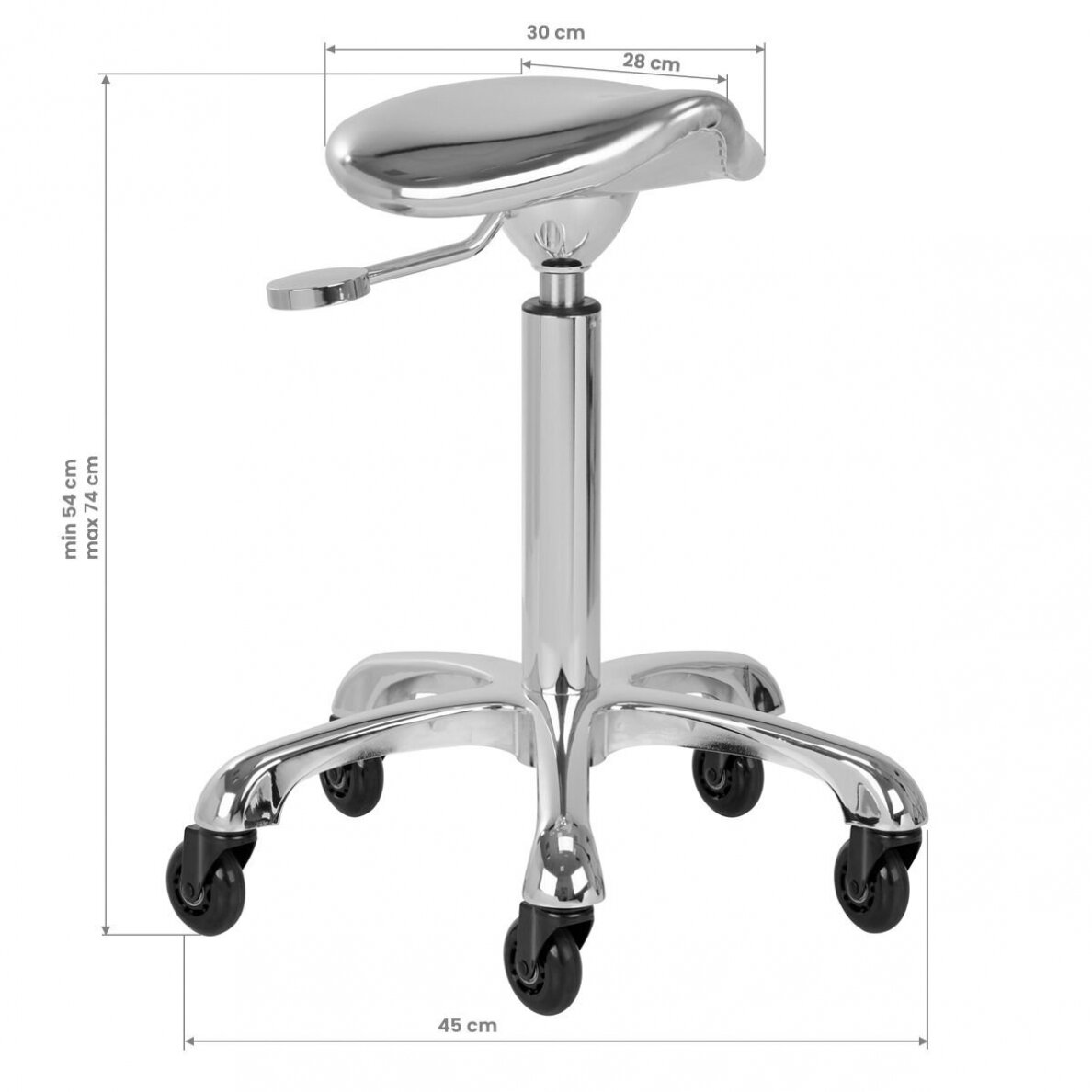 Profesionali meistro kėdutė kosmetologams bei grožio salonams FINE SILVER ROLL SPEED, chromo spalvos 7 Profesionali meistro kėdutė kosmetologams bei grožio salonams FINE SILVER ROLL SPEED, chromo spalvos 7
