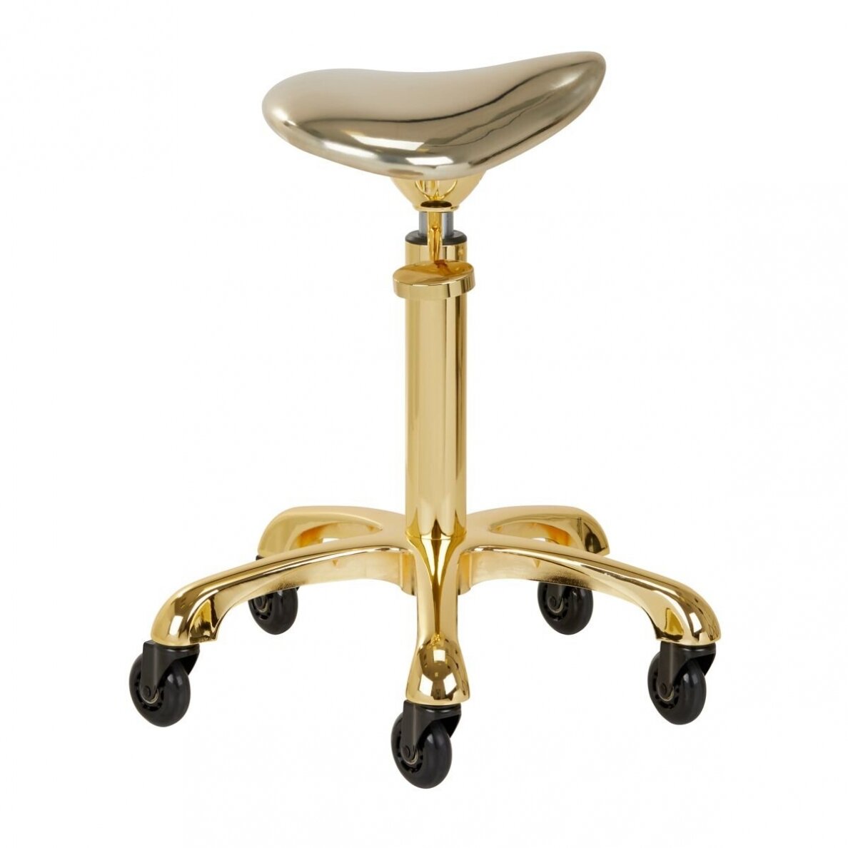 Profesionali meistro kėdutė kosmetologams bei grožio salonams FINE GOLD ROLL SPEED, auksinės spalvos 1 Profesionali meistro kėdutė kosmetologams bei grožio salonams FINE GOLD ROLL SPEED, auksinės spalvos 1