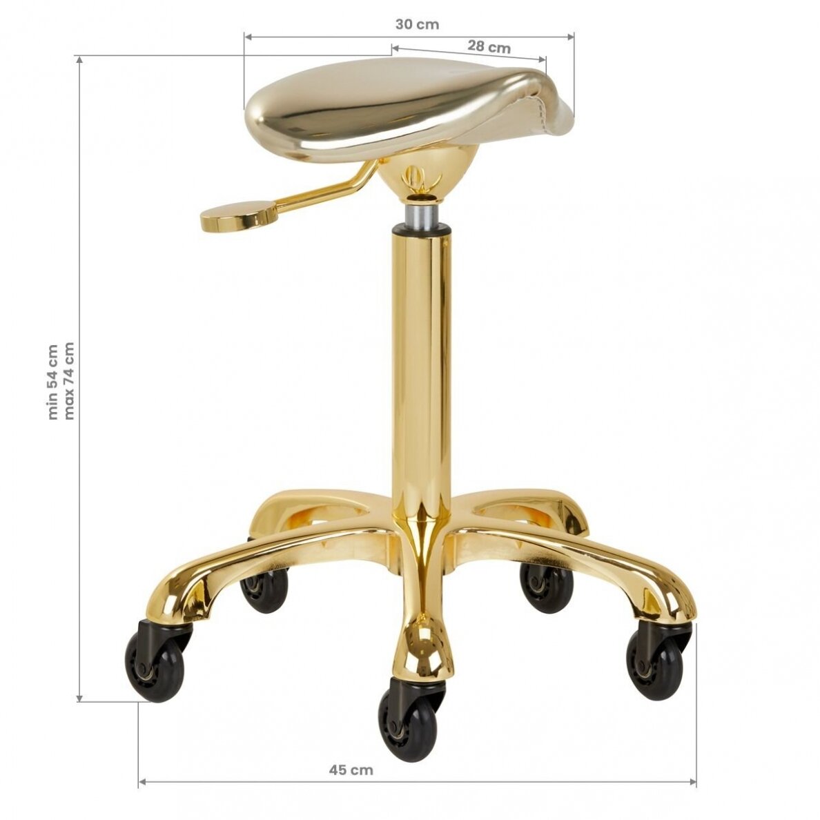 Profesionali meistro kėdutė kosmetologams bei grožio salonams FINE GOLD ROLL SPEED, auksinės spalvos 6 Profesionali meistro kėdutė kosmetologams bei grožio salonams FINE GOLD ROLL SPEED, auksinės spalvos 6