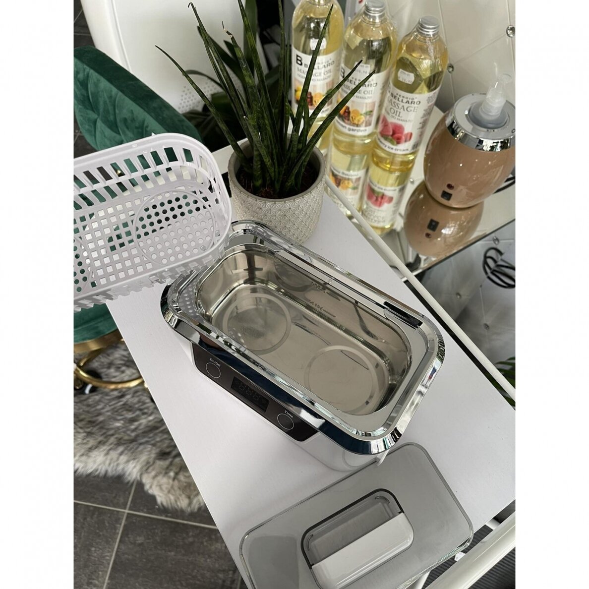 Profesionali ultragarso vonelė instrumentų valymui ACDS-300, (tinka manikiūro dildėms) 800 ml. 4 Profesionali ultragarso vonelė instrumentų valymui ACDS-300, (tinka manikiūro dildėms) 800 ml. 4