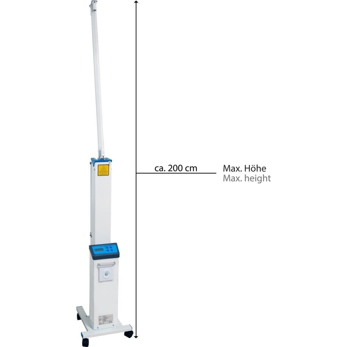 Profesionali UV-C lempa patalpoms ir paviršiams dezinfekuoti su ratukais GOOD CONNECTIONS UVC-0001, 60 W 2 Profesionali UV-C lempa patalpoms ir paviršiams dezinfekuoti su ratukais GOOD CONNECTIONS UVC-0001, 60 W 2