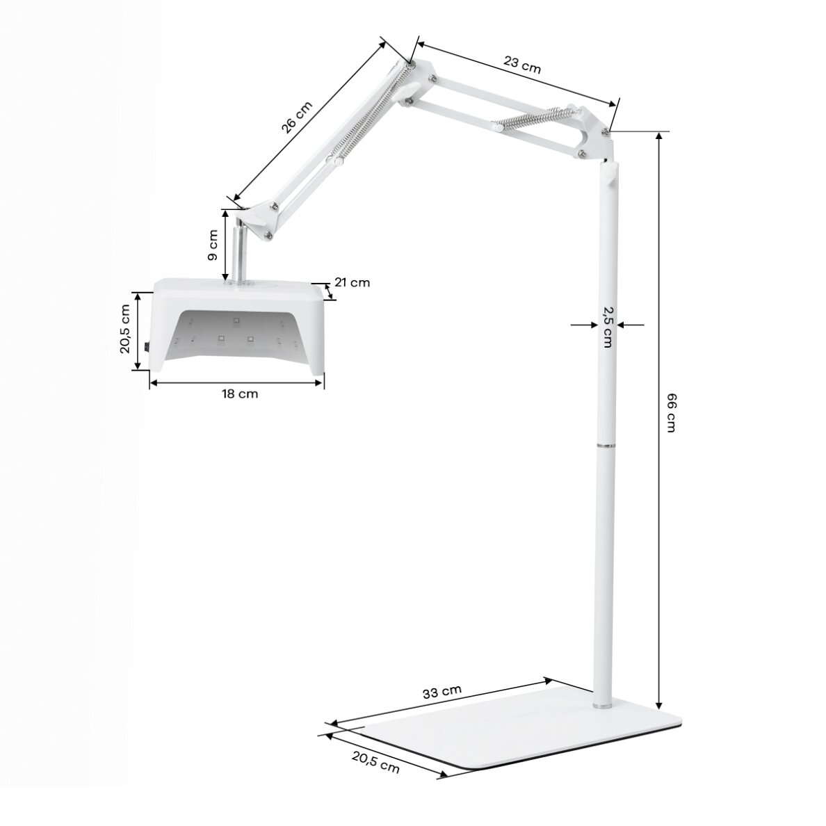 Profesionali UV/LED lempa pedikiūrui GLOW 112 su stovu, 48 W 6 Profesionali UV/LED lempa pedikiūrui GLOW 112 su stovu, 48 W 6