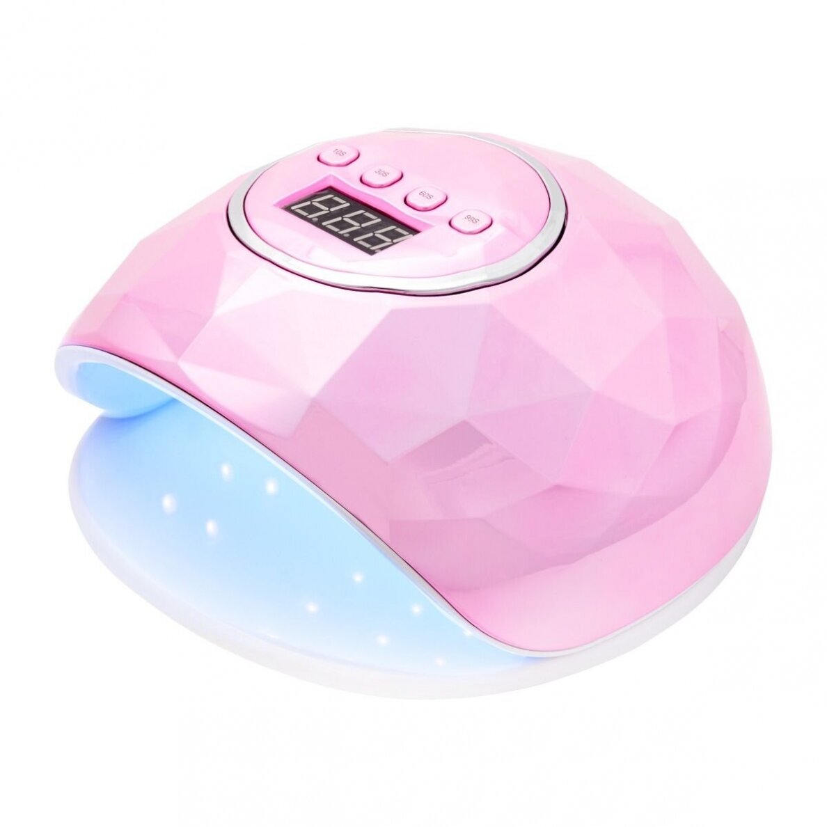 Profesionali UV/LED manikiūro ir pedikiūro lempa SHINY 86W, rožinės spalvos Profesionali UV/LED manikiūro ir pedikiūro lempa SHINY 86W, rožinės spalvos