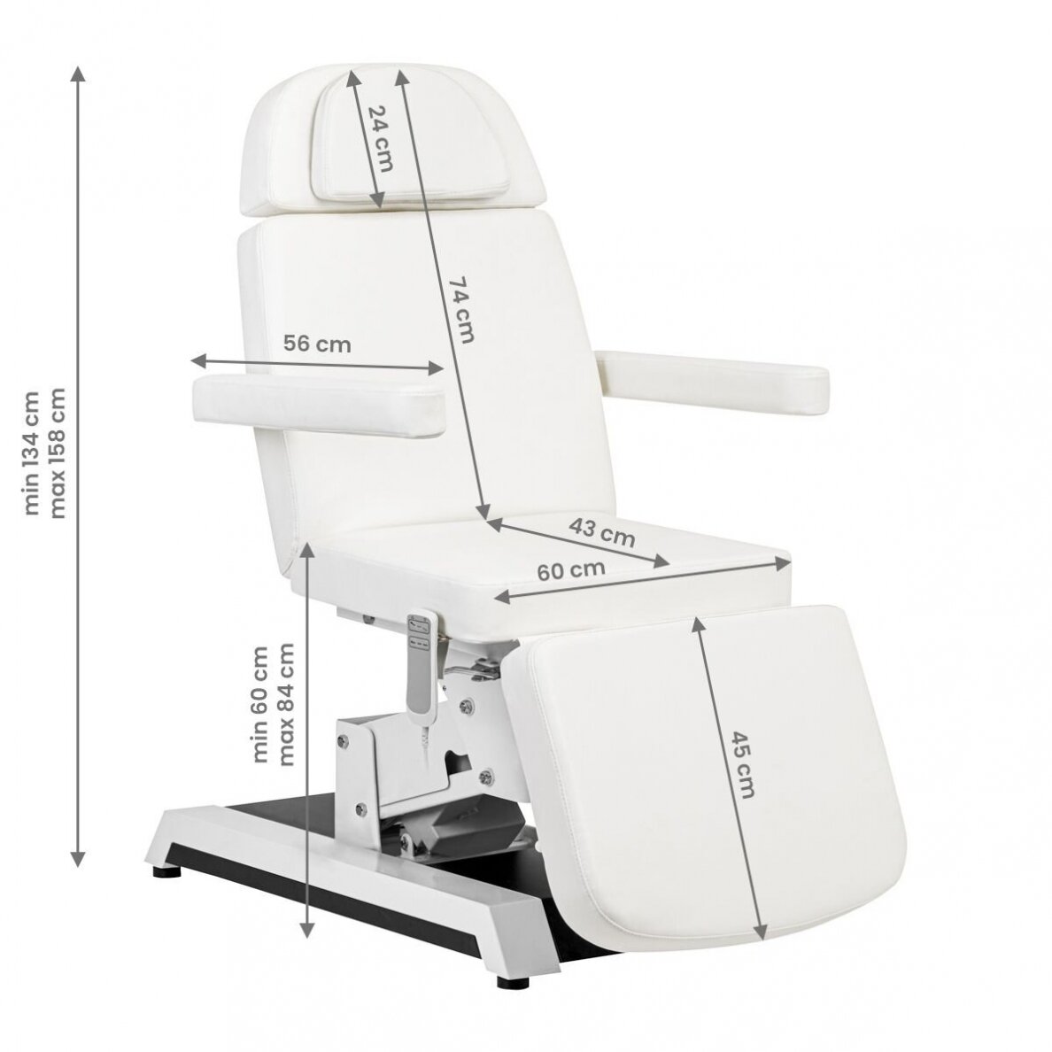 Profesionalus elektrinis gultas-lova kosmetologams EXPERT W-12D (2 varikliai) 14 Profesionalus elektrinis gultas-lova kosmetologams EXPERT W-12D (2 varikliai) 14