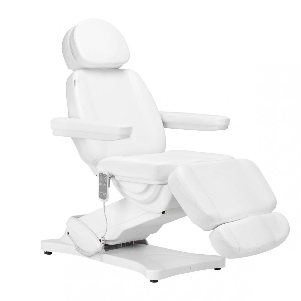 Profesionali elektrinė kosmetologinė kėdė - gultas SILLON CLASSIC su šildymo funkcija, 3 variklių, baltos spalvos Profesionali elektrinė kosmetologinė kėdė - gultas SILLON CLASSIC su šildymo funkcija, 3 variklių, baltos spalvos
