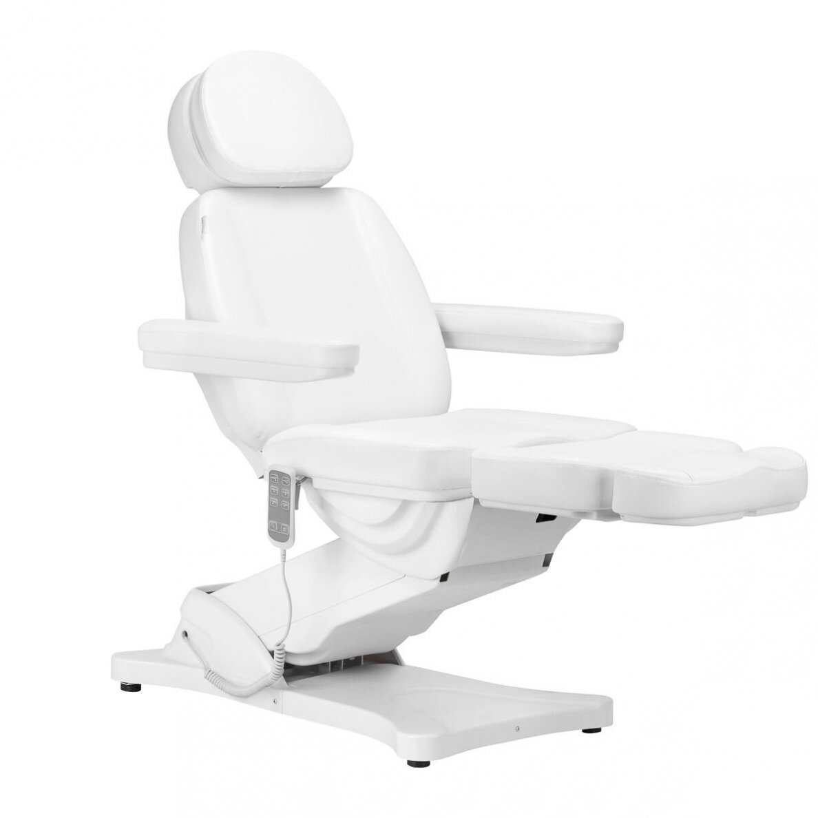 Profesionali elektrinė kosmetologinė kėdė - gultas SILLON CLASSIC su šildymo funkcija, 3 variklių, baltos spalvos 2 Profesionali elektrinė kosmetologinė kėdė - gultas SILLON CLASSIC su šildymo funkcija, 3 variklių, baltos spalvos 2