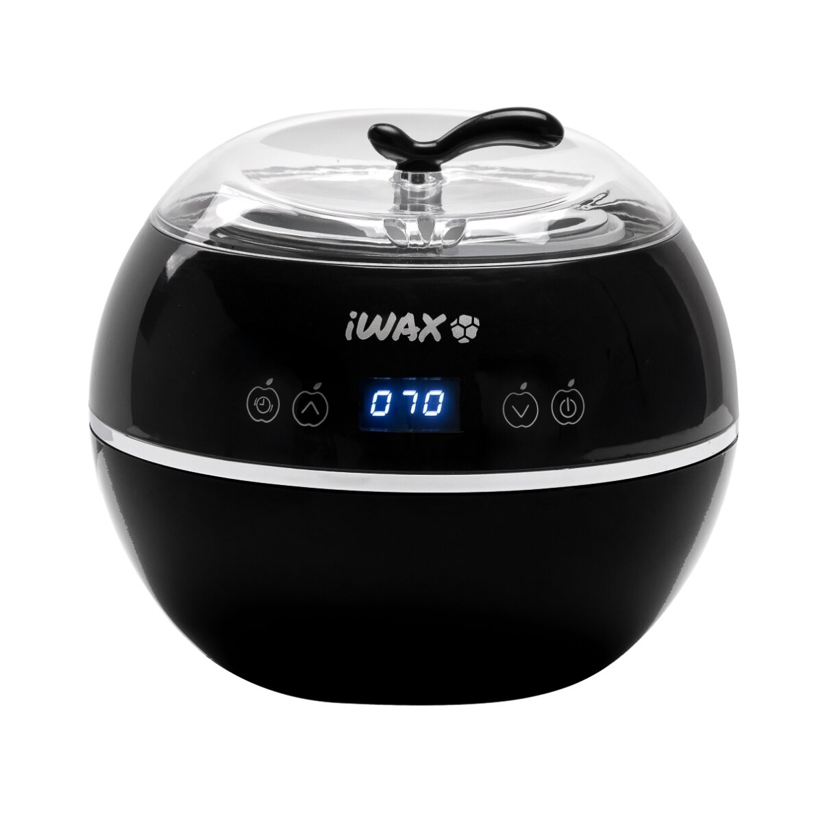 Profesionalus vaško šildytuvas skardinėms ir granulėms iWAX 500 ml 100W, juodos spalvos