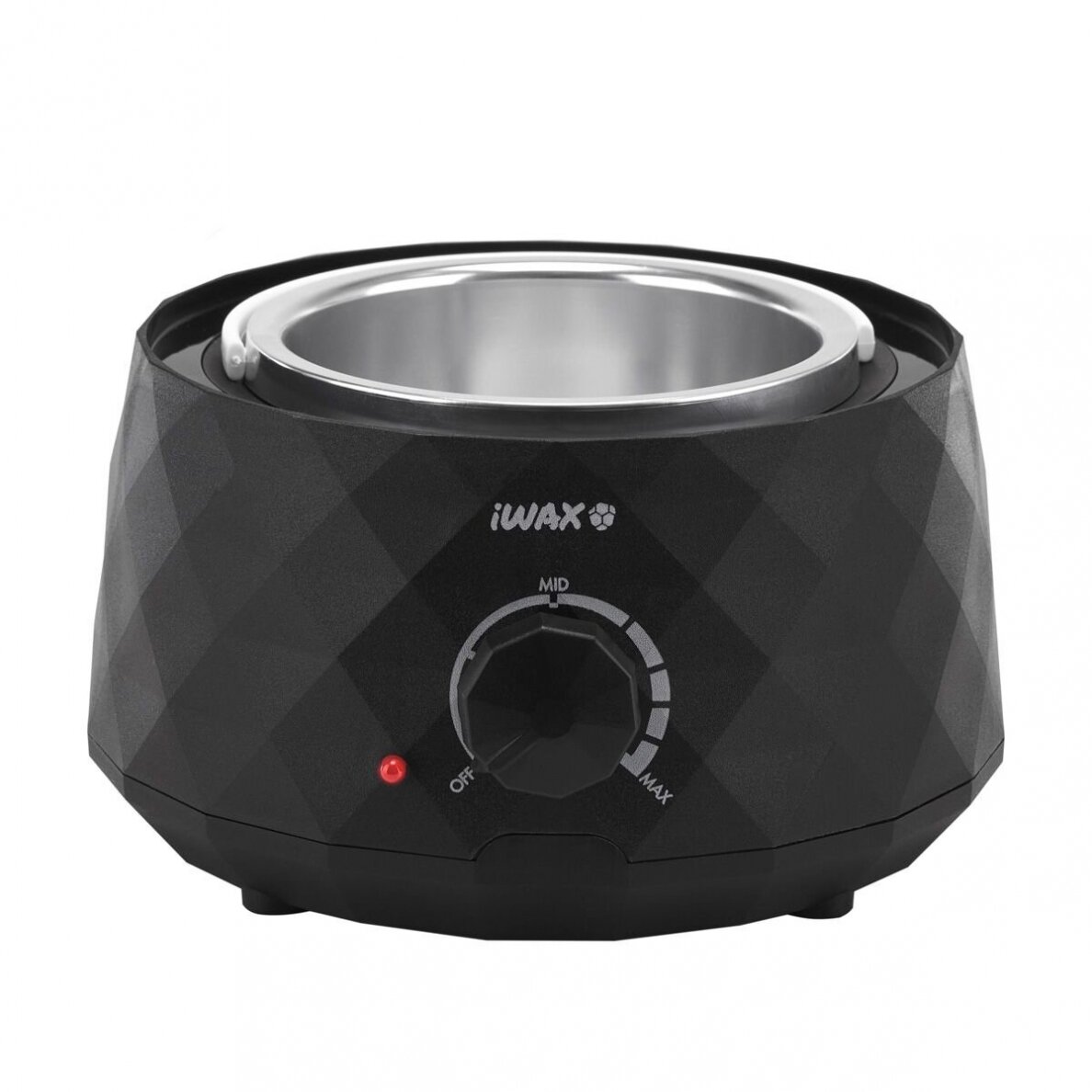 Profesionalus vaško šildytuvas skardinėms ir granulėms IWAX DIAMOND 400ML 100W, juodos spalvos 1 Profesionalus vaško šildytuvas skardinėms ir granulėms IWAX DIAMOND 400ML 100W, juodos spalvos 1
