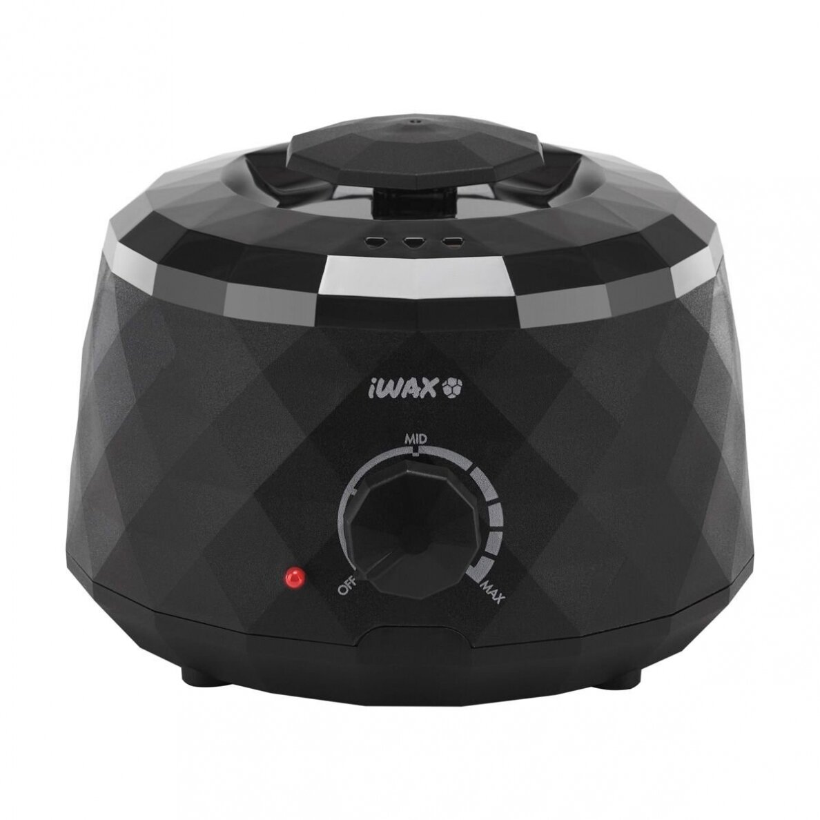 Profesionalus vaško šildytuvas skardinėms ir granulėms IWAX DIAMOND 400ML 100W, juodos spalvos Profesionalus vaško šildytuvas skardinėms ir granulėms IWAX DIAMOND 400ML 100W, juodos spalvos