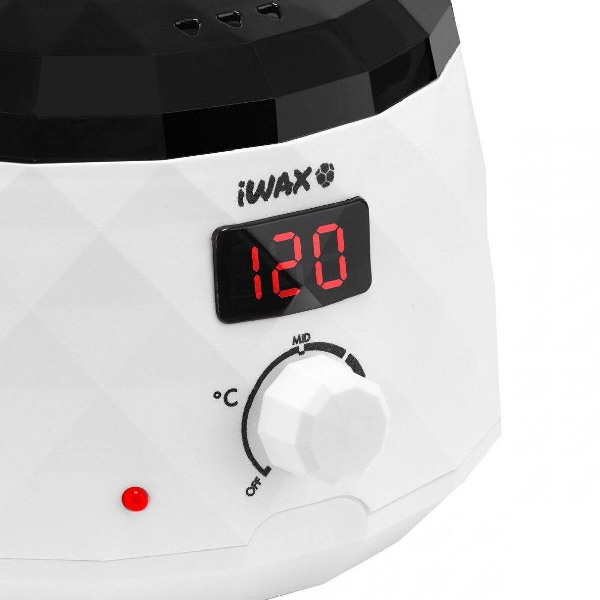 Profesionalus vaško šildytuvas skardinėms ir granulėms iWAX DIAMOND TECH 400ML 100W, baltos spalvos 5 Profesionalus vaško šildytuvas skardinėms ir granulėms iWAX DIAMOND TECH 400ML 100W, baltos spalvos 5