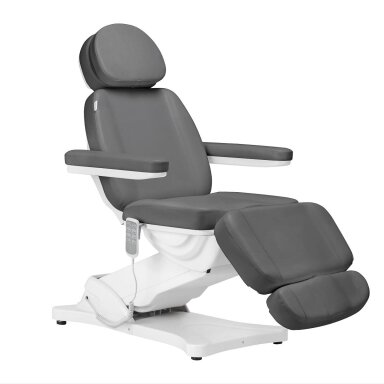 Profesionali elektrinė kosmetologinė kėdė - gultas SILLON CLASSIC, 4 variklių, pilkos spalvos Profesionali elektrinė kosmetologinė kėdė - gultas SILLON CLASSIC, 4 variklių, pilkos spalvos