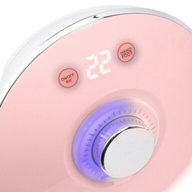 Profesionali elektrinė nagų freza manikiūro ir pedikiūro darbams M17 68W, rožinės spalvos