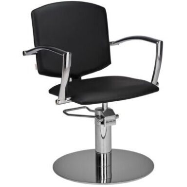 Profesionali kirpyklos kėdė BLACK PAKO CHROME ROUND Profesionali kirpyklos kėdė BLACK PAKO CHROME ROUND