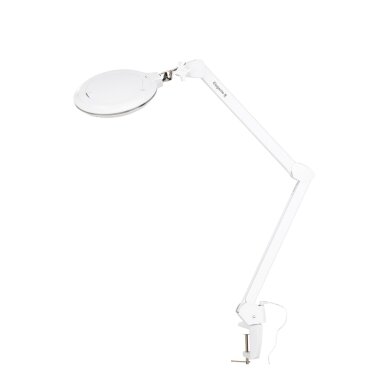 Profesionali kosmetologinė LED lempa - lupa ELEGANTE 6031, tvirtinama prie paviršių, baltos spalvos Profesionali kosmetologinė LED lempa - lupa ELEGANTE 6031, tvirtinama prie paviršių, baltos spalvos