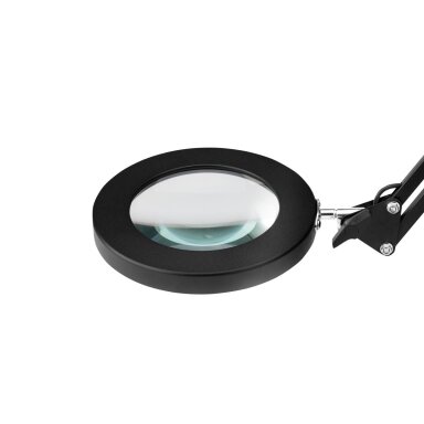 Profesionali kosmetologinė LED lempa - lupa GLOW 308, tvirtinama prie paviršių, juodos spalvos Profesionali kosmetologinė LED lempa - lupa GLOW 308, tvirtinama prie paviršių, juodos spalvos