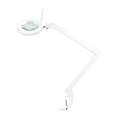 Profesionali kosmetologinė lempa-lupa tvirtinama prie stalo su šviesios reguliavimu LED GLOW 8021 Profesionali kosmetologinė lempa-lupa tvirtinama prie stalo su šviesios reguliavimu LED GLOW 8021