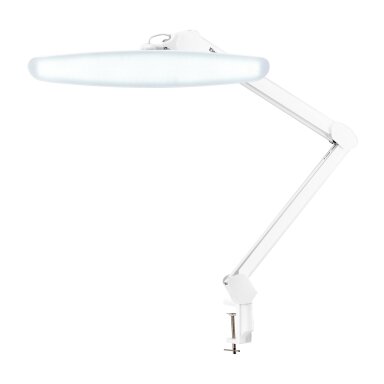 Profesionali LED lempa kosmetologams tvirtinama prie paviršių ELEGANTE, baltos spalvos Profesionali LED lempa kosmetologams tvirtinama prie paviršių ELEGANTE, baltos spalvos
