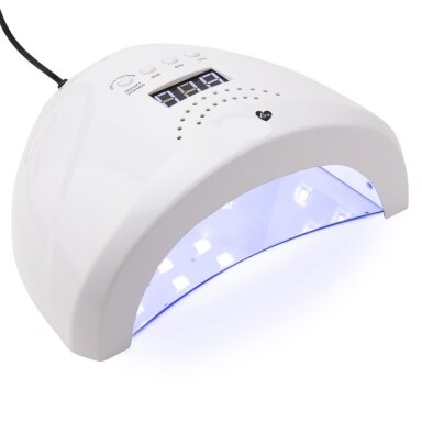 Profesionali lempa manikiūro ir pedikiūro darbams Molly Lux 1s UVLED 48W, baltos spalvos