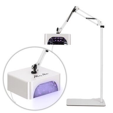 Profesionali UV/LED nagų lempa manikiūrui ir pedikiūrui V10, baltos spalvos (belaidė) Profesionali UV/LED nagų lempa manikiūrui ir pedikiūrui V10, baltos spalvos (belaidė)