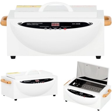 Profesionalus karšto oro sterilizatorius higienos pasui KH-360B, baltos spalvos