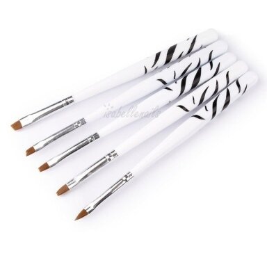 Profesionalus teptukų rinkinys manikiūrui ZEBRA, 5 vnt. Profesionalus teptukų rinkinys manikiūrui ZEBRA, 5 vnt.
