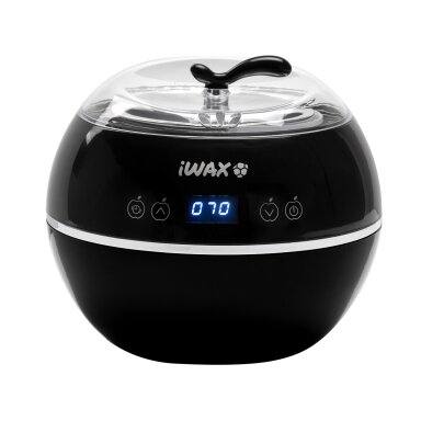 Profesionalus vaško šildytuvas skardinėms ir granulėms iWAX 500 ml 100W, juodos spalvos Profesionalus vaško šildytuvas skardinėms ir granulėms iWAX 500 ml 100W, juodos spalvos