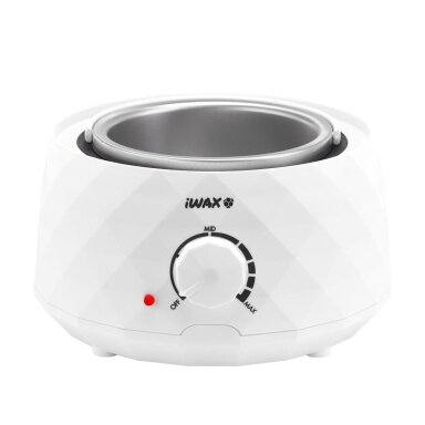 Profesionalus vaško šildytuvas skardinėms ir granulėms IWAX DIAMOND 400ML 100W, baltos spalvos Profesionalus vaško šildytuvas skardinėms ir granulėms IWAX DIAMOND 400ML 100W, baltos spalvos