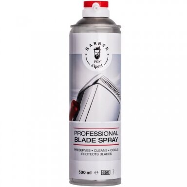 PROFESSIONAL FOX BARBER EXPERT kirpimo mašinėlių priežiūros purškiklis, 500 ml PROFESSIONAL FOX BARBER EXPERT kirpimo mašinėlių priežiūros purškiklis, 500 ml