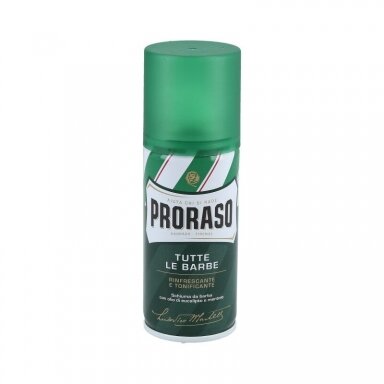 PRORASO GREEN Shaving Foam raminančios skutimosi putos, 100 ml. PRORASO GREEN Shaving Foam raminančios skutimosi putos, 100 ml.