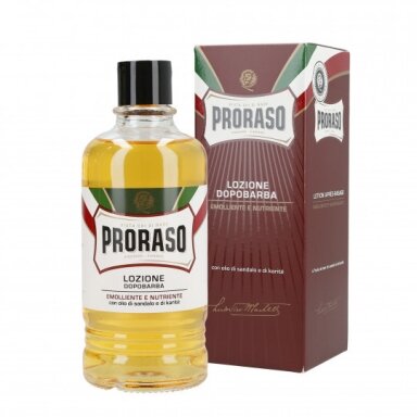 PRORASO RED LINE AFTERSHAVE LOTION Maitinamasis vanduo po skutimosi, 400ml. PRORASO RED LINE AFTERSHAVE LOTION Maitinamasis vanduo po skutimosi, 400ml.