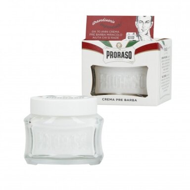 PRORASO WHITE LINE PRE-SHAVING CREAM Raminamasis kremas prieš skutimąsi, 100ml. PRORASO WHITE LINE PRE-SHAVING CREAM Raminamasis kremas prieš skutimąsi, 100ml.